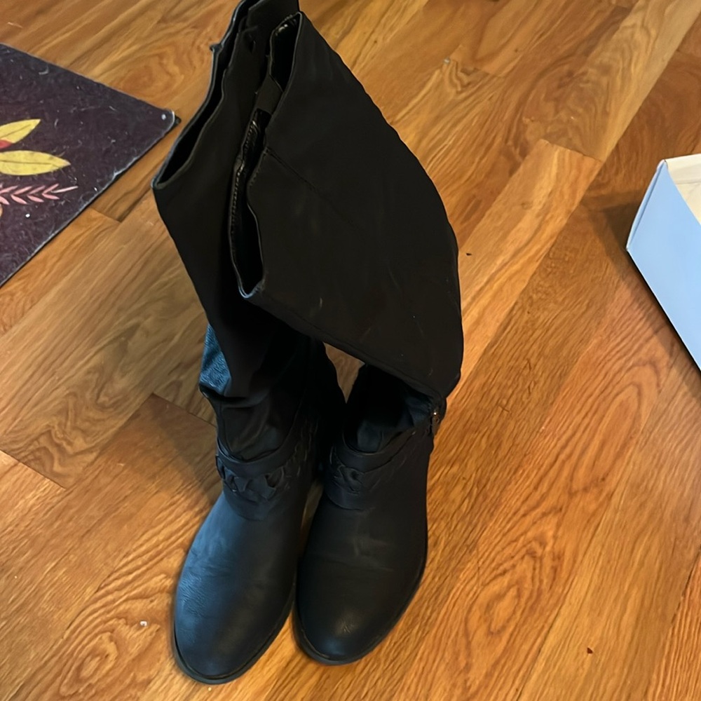 Black boots.